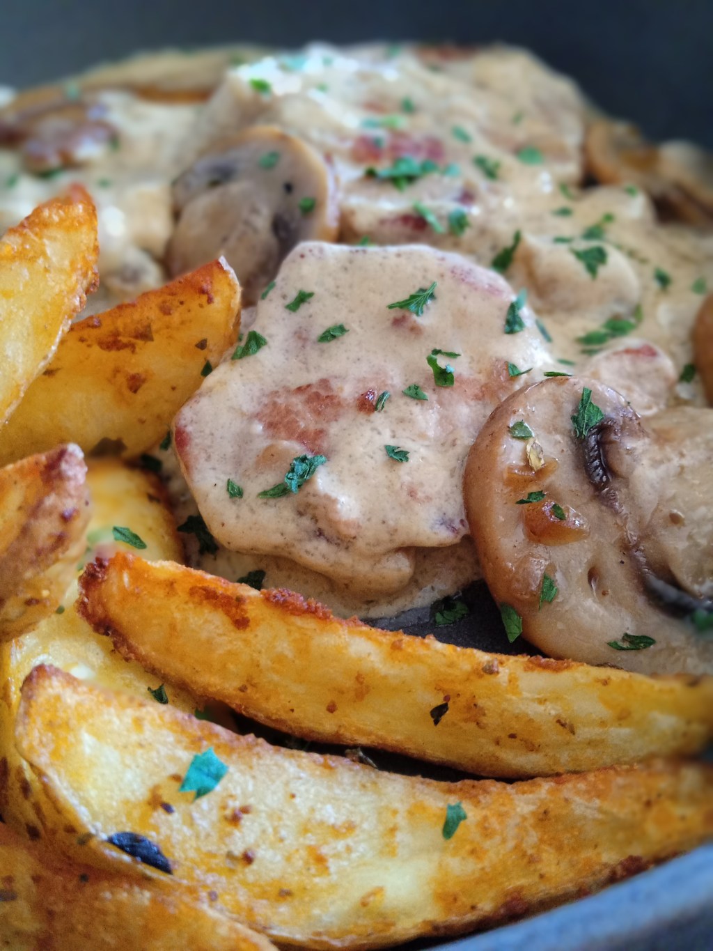 Solomillo de cerdo&nbsp;strogonoff.