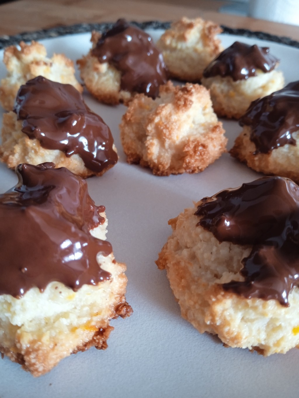 Coquitos con chocolate.