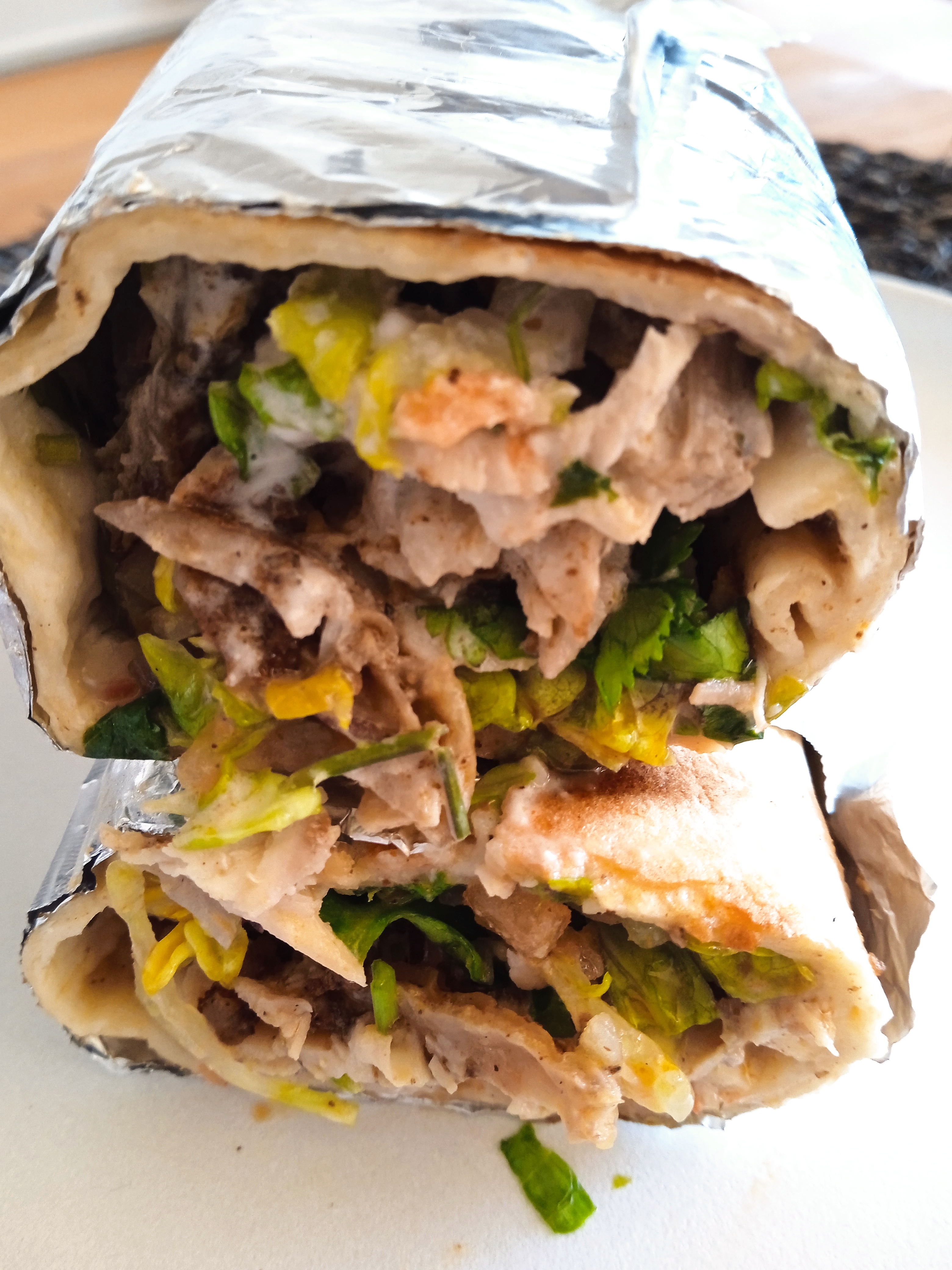 Dürum kebab de pollo.