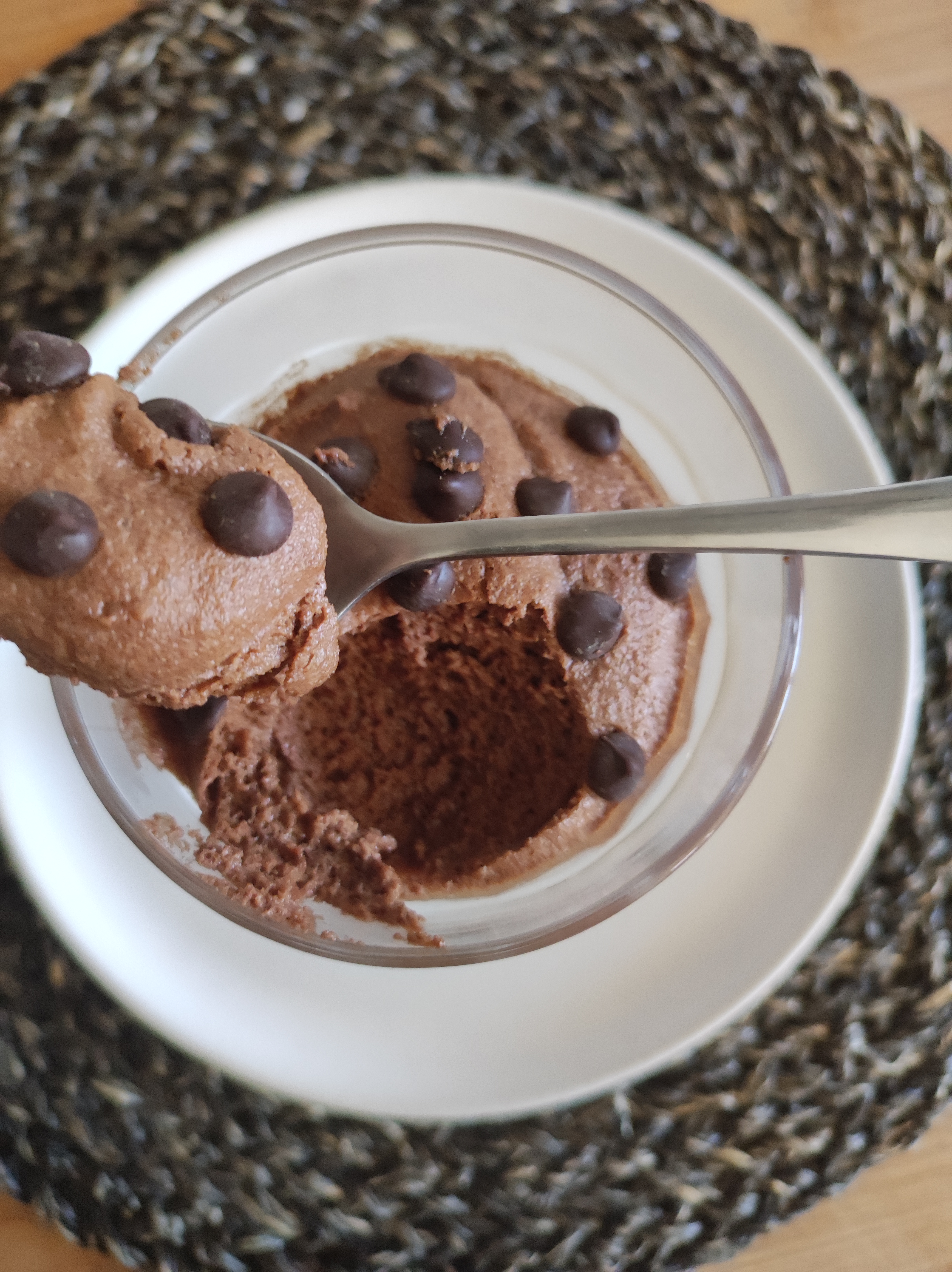Mousse de chocolate al ron.