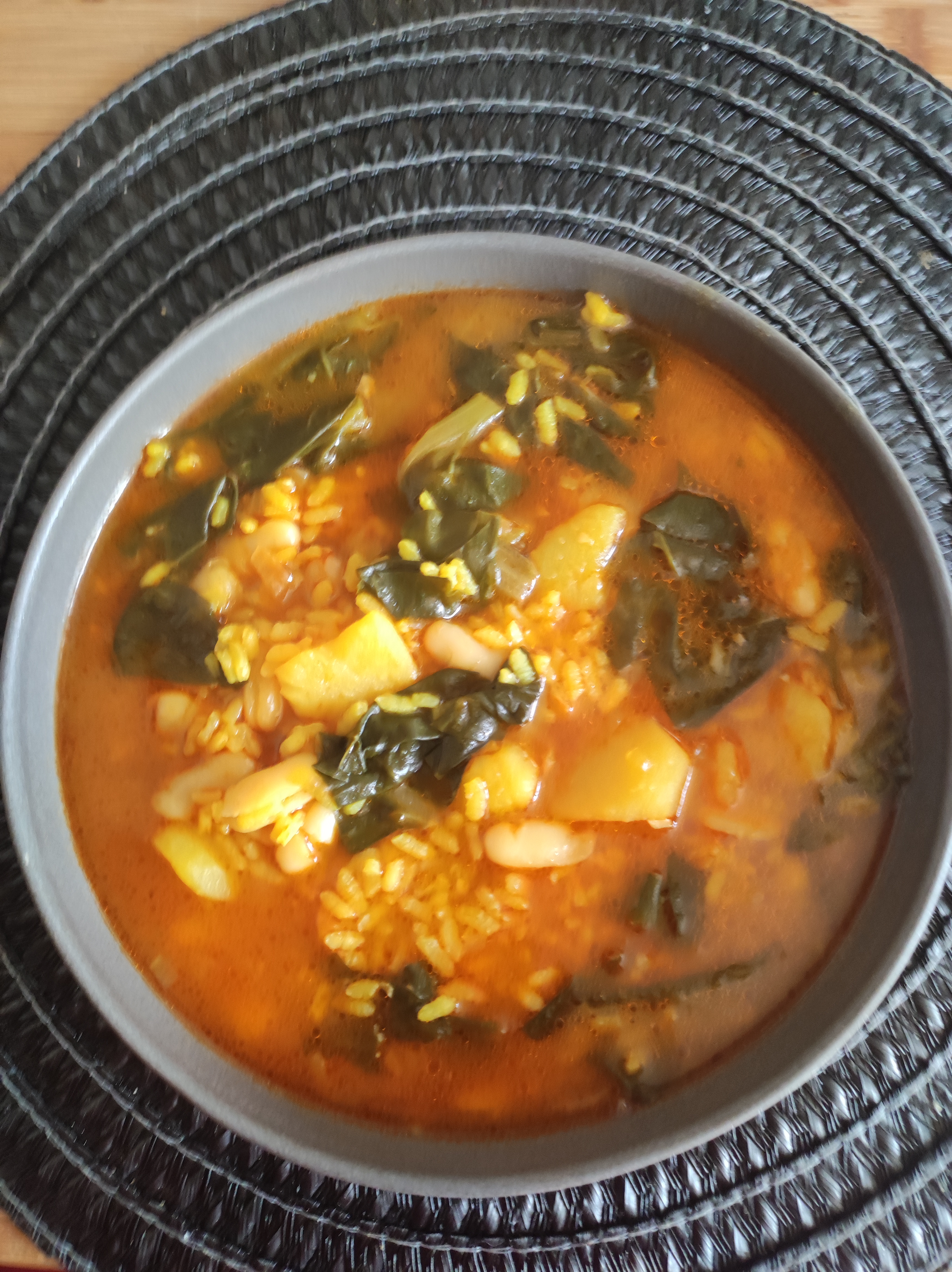 Arroz con acelgas.